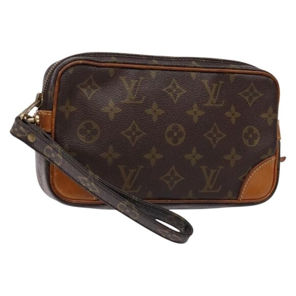 LOUIS VUITTON Monogram Marly Dragonne PM Clutch Bag - Picture 1 of 16